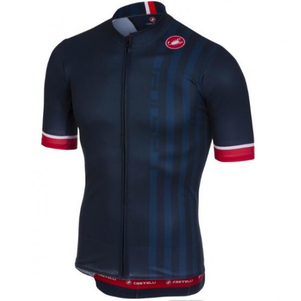 Castelli PODIO DOPPIO Dark Infinity Blue Wielershirt Korte Mouw