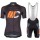 Cipollini Prestige Zwart Oranje Fietskleding Set Wielershirt Korte Mouw+Korte Fietsbroeken Bib