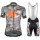 Cipollini Prestige Camo Grijs Oranje Fietskleding Set Wielershirt Korte Mouw+Korte Fietsbroeken Bib