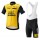 LottoNL-Jumbo 2018 Fietskleding Set Wielershirt Korte Mouw+Korte Fietsbroeken Bib