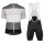 POC Essential Steel Multi Grey Fietskleding Set Wielershirt Korte Mouwen+Korte Fietsbroeken Bib