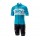 TEAM SKY 2018 Blauw Fietskleding Set Wielershirt Korte Mouwen+Korte Fietsbroeken