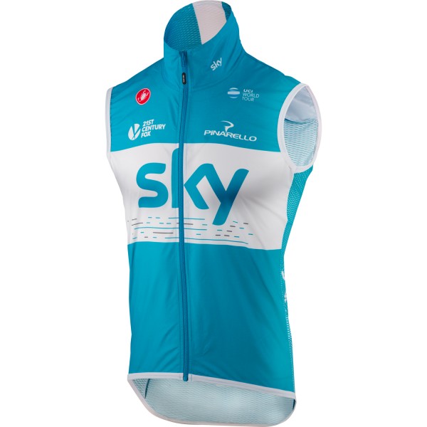 Team Sky 2018 Blauw Windstopper Vest