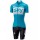 Team Sky 2018 Dame Blauw Fietskleding Set Wielershirt Korte Mouw+Korte Fietsbroeken