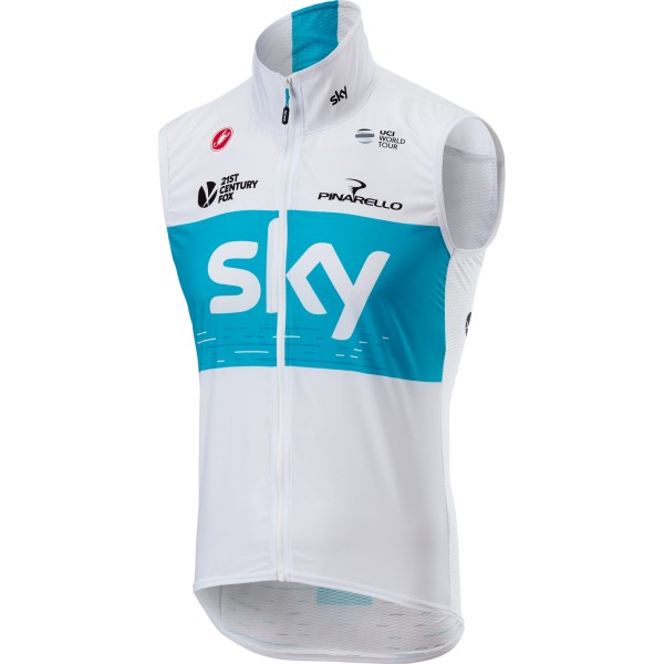 TEAM SKY 2018 Wit Windstopper Vest