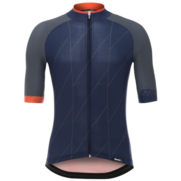 Santini Ace Blauw Wielershirt Korte Mouw Santini Ace Blauw Wielershirt Korte Mouw