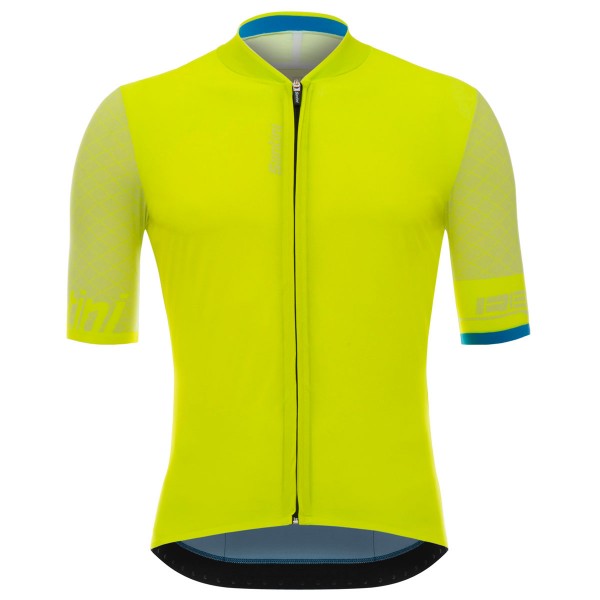 Santini Redux Geel Fluo Wielershirt Korte Mouw