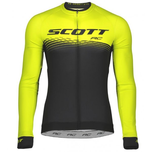 SCOTT RC PRO Wielershirt Lange Mouw Sulphur Yellow/Black