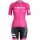 BONTRAGER Anara Pink Dames Fietskleding Set Wielershirt Korte Mouw+Korte Fietsbroeken