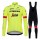 Trek Segafredo 2018 Fluo Geel Fietskleding Set Wielershirt Lange Mouw+Lange Fietsbroeken Bib