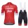 Trek Segafredo 2018 Rood Fietskleding Set Wielershirt Korte Mouwen+Korte Fietsbroeken Bib