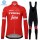 Trek Segafredo 2018 Rood Thermaal Fietskleding Set Wielershirt Lange Mouw+Lange Fietsbroeken Bib