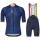 Vuelta Espana 2018 Km Cero Fietskleding Set Wielershirt Korte Mouw+Korte Fietsbroeken Bib