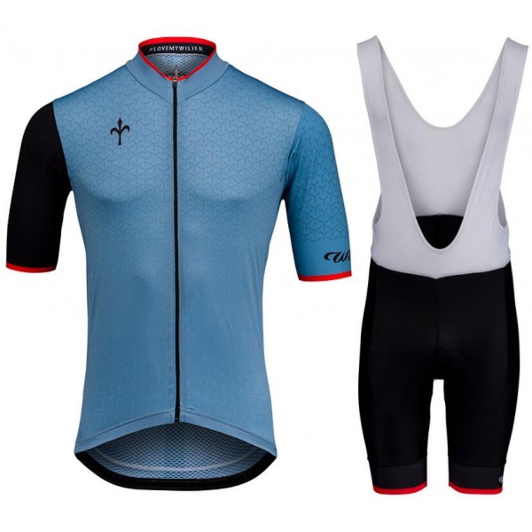 Wilier GRINTA Blauw Fietskleding Set Wielershirt Korte Mouw+Korte Fietsbroeken Bib Wilier GRINTA Blauw Fietskleding Set Wielershirt Korte Mouw+Korte Fietsbroeken Bib