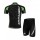 Merida 2014 Wielerkleding Set Set Wielershirts Korte Mouw+Fietsbroek Zwart Groen Wit