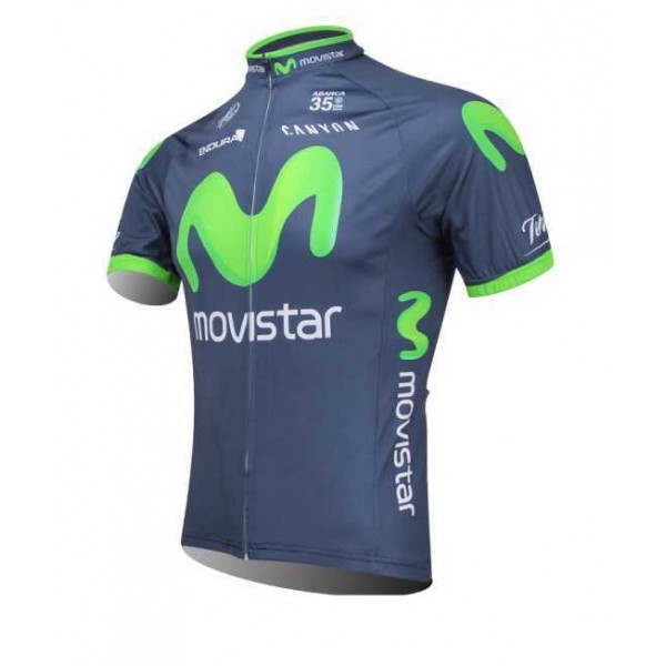 Movistar Teams 2014 Wielershirt Met Korte Mouwen Movistar Teams 2014 Wielershirt Met Korte Mouwen