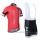 Nalini Functicnal TI Fietskleding Set Fietsshirt Met Korte Mouwen+Korte Koersbroek Rood