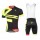 2016 Pinarello Fietskleding Set Fietsshirt Met Korte Mouwen+Korte Koersbroek Geel Zwart