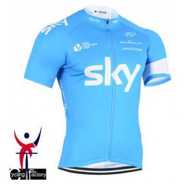 2015 Sky Wielershirt Met Korte Mouwen Zwart