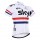 2016 SKY Pro Wielershirt Met Korte Mouwen Rood Wit