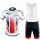 2016 SKY British Fietskleding Set Fietsshirt Met Korte Mouwen+Korte Koersbroek Rood Wit Zwart
