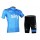 Teams Sky 2014 Wielerkleding Set Wielershirts Korte Mouw+Fietsbroek Blauw