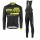 2016-2017 Nalini Fietskleding Wielershirt Lange Mouw+Lange Fietsbroeken Bib Zwart Geel