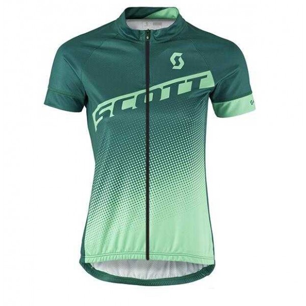 2016-2017 Scott Wielershirt Met Korte Mouwen Trikot Groen Dames