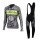 2016 Ladatcha Tinkoff Zebra Wielershirt Lange Mouwen+Lange Fietsbroeken Bib Zwart
