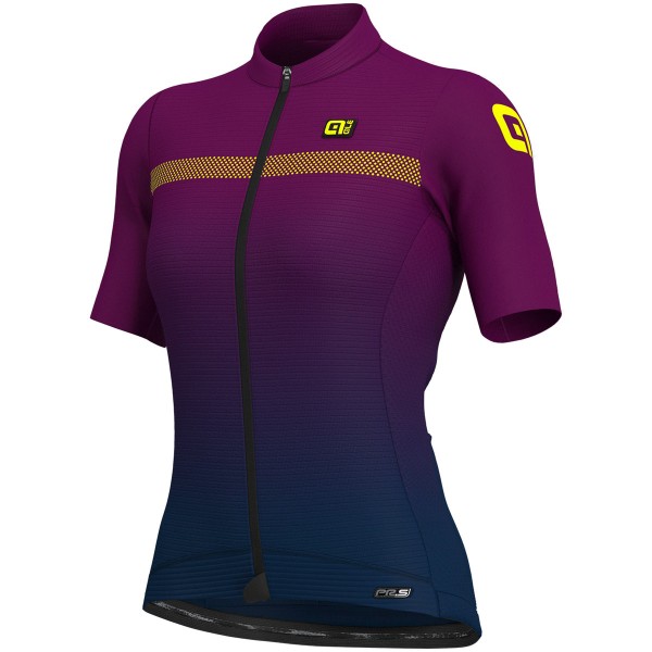 Dames Ale PRS Fade-Blauw Viola Wielershirt Korte Mouw